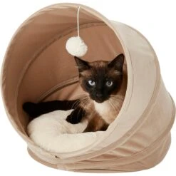 Frisco Foldable Canopy Cat Bed, Sandy Beige 11 Frisco Foldable Canopy Cat Bed, Sandy Beige -Frisco Sales Store 140164 PT4. AC SS1800 V1565383626