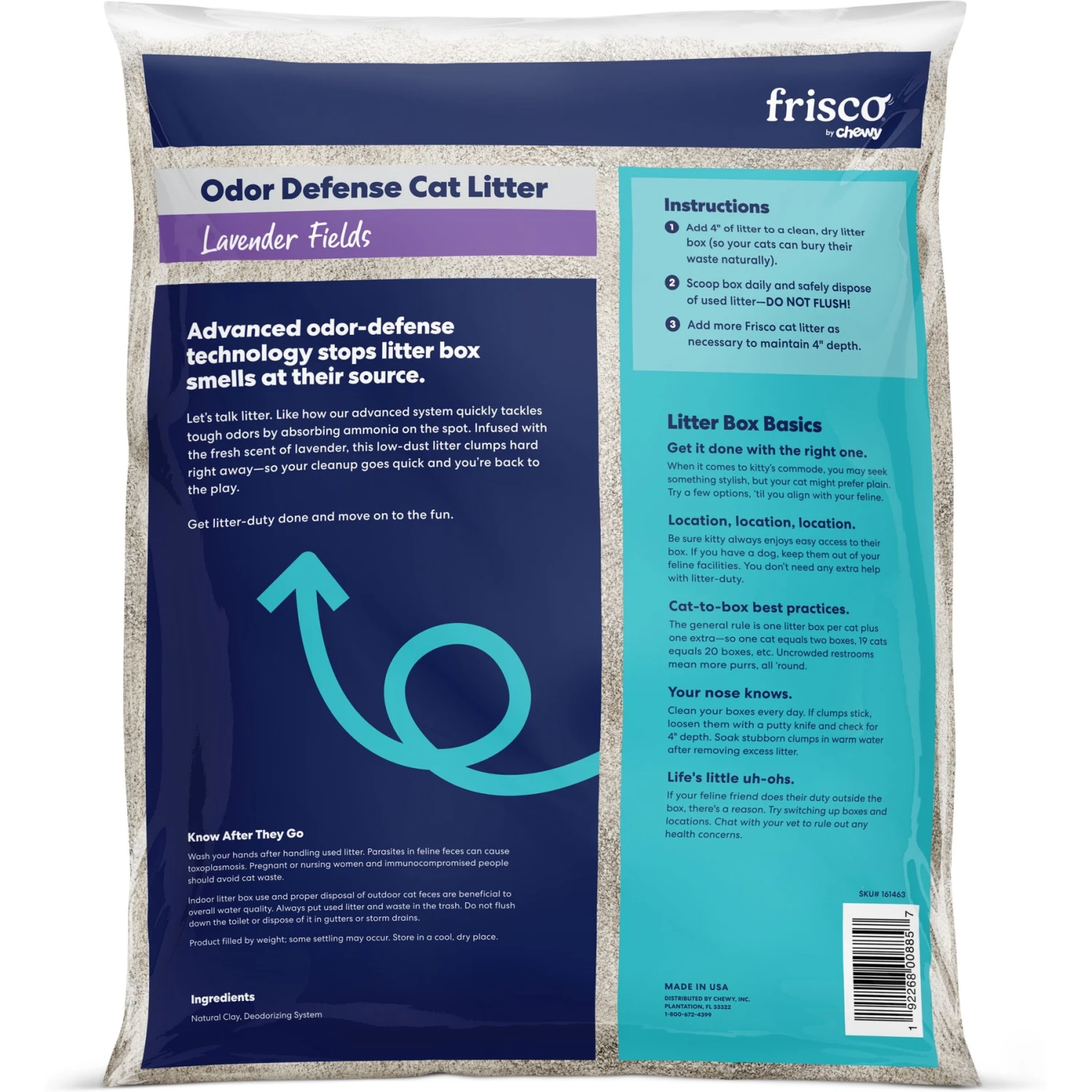 Frisco Odor Defense Lavender Fields Scented Clumping Clay Cat Litter 5 Frisco Odor Defense Lavender Fields Scented Clumping Clay Cat Litter - Image 3