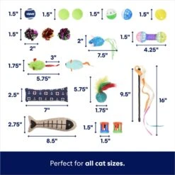 Frisco Plush, Teaser, Ball & Tri-Tunnel Variety Pack Cat Toy With Catnip, 20 Count 9 Frisco Plush, Teaser, Ball & Tri-Tunnel Variety Pack Cat Toy With Catnip, 20 Count -Frisco Sales Store 178161 PT2. AC SS1800 V1676413725