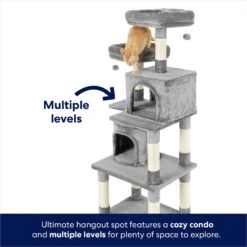 Frisco 61-in Faux Fur Cat Tree & Condo -Frisco Sales Store 180395 PT3. AC SS1800 V1667227420