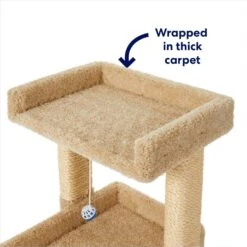 Frisco 32-in Real Carpet Wooden Cat Tree With Toy -Frisco Sales Store 208920 PT2. AC SS1800 V1667228691