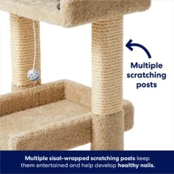 Frisco 32-in Real Carpet Wooden Cat Tree With Toy -Frisco Sales Store 208920 PT3. AC SS1800 V1667228600