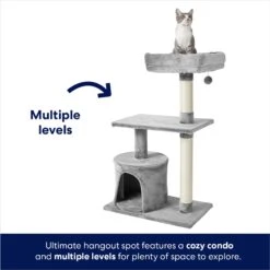 Frisco 38-in Cat Tree With Condo, Top Perch & Toy -Frisco Sales Store 214377 PT2. AC SS1800 V1667229266