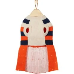 Frisco Pom Pom Bow Striped Dog & Cat Sweater Dress -Frisco Sales Store 223722 PT4. AC SS1800 V1599508586