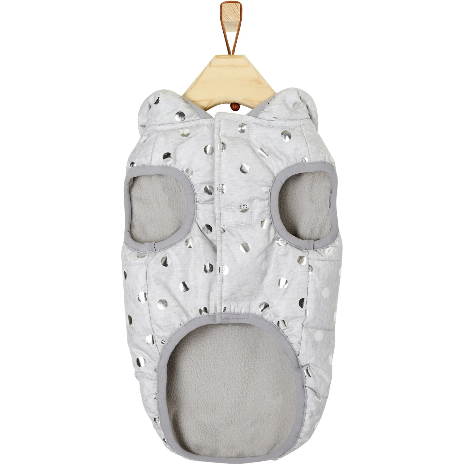 Frisco Mediumweight Silver Polka Dotted Insulated Dog & Cat Coat 7 Frisco Mediumweight Silver Polka Dotted Insulated Dog & Cat Coat - Image 5