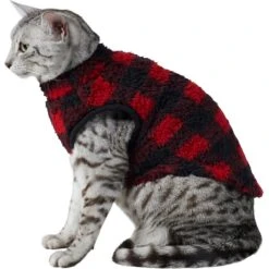 Frisco Ultra Lightweight Plaid Dog & Cat Fleece Vest -Frisco Sales Store 224280 PT2. AC SS1800 V1599496583