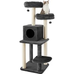 Frisco 55-in Faux Fur Cat Tree & Condo -Frisco Sales Store 236542 PT2. AC SS1800 V1615987418