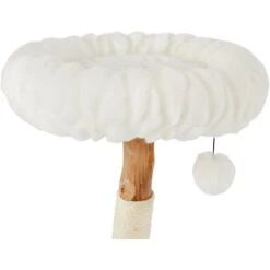 Frisco Natural Wood Modern Cat Tree With Toy, Ivory, Small -Frisco Sales Store 236559 PT4. AC SS1800 V1615987606