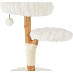 Frisco Natural Wood Modern Cat Tree With Toy, Ivory, Medium -Frisco Sales Store 236561 PT4. AC SS1800 V1615987366