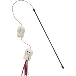 Frisco Zoomies & Chill Popcorn Teaser Wand Cat Toy With Catnip