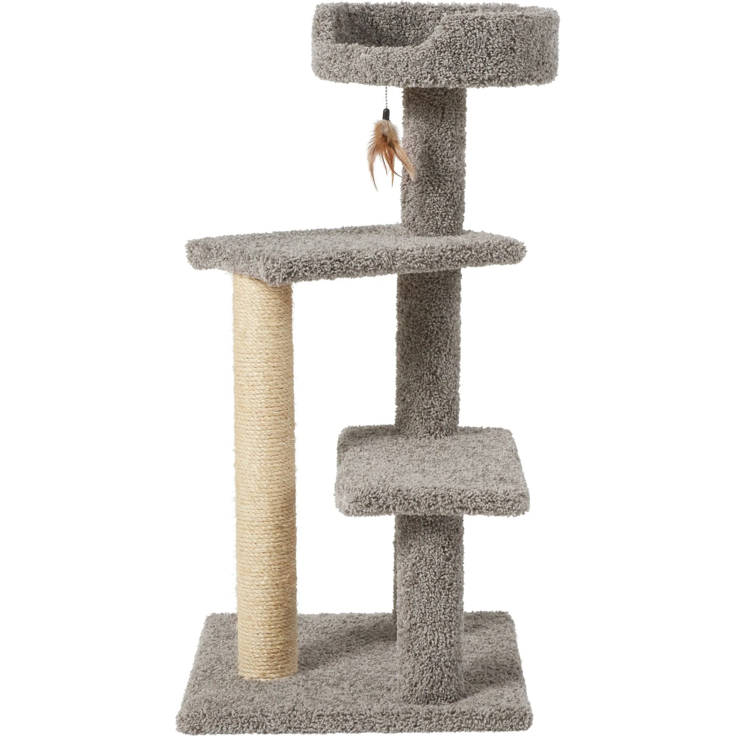 Frisco 41.5-in Real Carpet Wooden Cat Tree 6 Frisco 41.5-in Real Carpet Wooden Cat Tree - Image 4