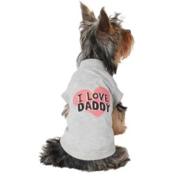 Frisco I Love Daddy Dog & Cat T-Shirt, Gray -Frisco Sales Store 249263 PT3. AC SS1800 V1624618359