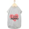 Frisco I Love Mommy Dog & Cat T-Shirt, Gray -Frisco Sales Store 249278 MAIN. AC SS1800 V1624617150