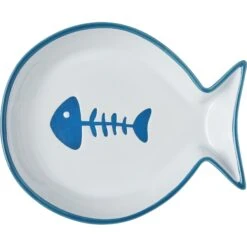 Frisco Fish Shaped Non-skid Ceramic Cat Dish -Frisco Sales Store 256109 PT5. AC SS1800 V1617196903