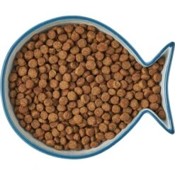 Frisco Fish Shaped Non-skid Ceramic Cat Bowl -Frisco Sales Store 256111 PT5. AC SS1800 V1616522555