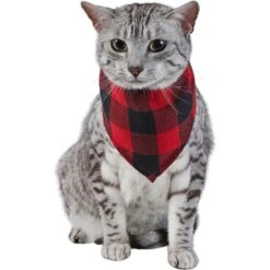 Red Buffalo Plaid Dog & Cat Bandana -Frisco Sales Store 267899 PT3. AC SS1800 V1637727460