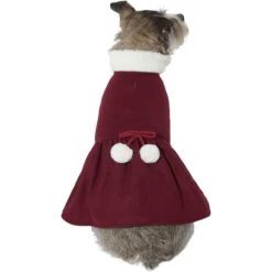 Frisco Mediumweight Pom Pom Bow Dog & Cat Peacoat Dress, Red 11 Frisco Mediumweight Pom Pom Bow Dog & Cat Peacoat Dress, Red -Frisco Sales Store 268200 PT2. AC SS1800 V1628797391