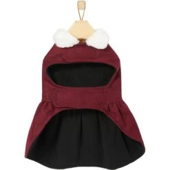 Frisco Mediumweight Pom Pom Bow Dog & Cat Peacoat Dress, Red 13 Frisco Mediumweight Pom Pom Bow Dog & Cat Peacoat Dress, Red -Frisco Sales Store 268200 PT5. AC SS1800 V1628824051