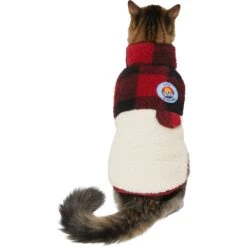 Frisco Mediumweight Red Plaid Insulated Dog & Cat Sherpa Coat -Frisco Sales Store 268320 PT2. AC SS1800 V1628773353
