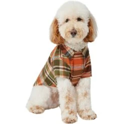 Frisco Orange & Olive Plaid Dog & Cat Flannel Shirt 13 Frisco Orange & Olive Plaid Dog & Cat Flannel Shirt -Frisco Sales Store 268612 PT2. AC SS1800 V1637682457