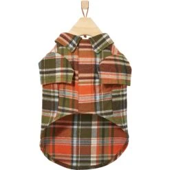 Frisco Orange & Olive Plaid Dog & Cat Flannel Shirt 15 Frisco Orange & Olive Plaid Dog & Cat Flannel Shirt -Frisco Sales Store 268612 PT4. AC SS1800 V1637646113