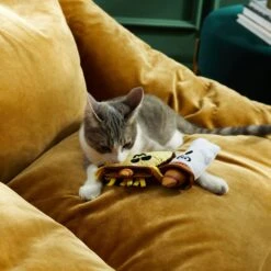 Frisco Halloween Fiesta Ghost & Taco Plush Cat Toy With Catnip, 2 Count -Frisco Sales Store 270319 PT3. AC SS1800 V1624824867