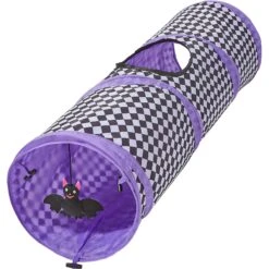 Frisco Halloween Checkered Foldable Play Tunnel Cat Toy With Catnip -Frisco Sales Store 271304 PT2. AC SS1800 V1690571954