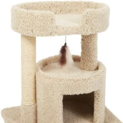 Frisco 27-in Real Carpet Cat Tree With Condo And Oval Perch -Frisco Sales Store 282747 PT3. AC SS1800 V1621949602