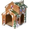 Frisco Holiday Log Cabin Cardboard Cat House -Frisco Sales Store 287287 MAIN. AC SS1800 V1694814356