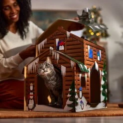 Frisco Holiday Log Cabin Cardboard Cat House 11 Frisco Holiday Log Cabin Cardboard Cat House -Frisco Sales Store 287287 PT3. AC SS1800 V1695043546