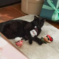 Frisco Holiday Hipster Santa & Friends Plush Cat Toy With Catnip, 3 Count -Frisco Sales Store 287317 PT3. AC SS1800 V1632774130