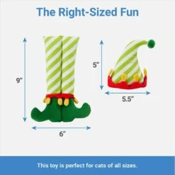 Frisco Holiday Elf Legs & Hat Plush Cat Toy With Catnip, 2 Count -Frisco Sales Store 287365 PT1. AC SS1800 V1637704889