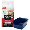 Frisco High Sided Cat Litter Box, Extra Large & World's Best Multi-Cat Unscented Clumping Corn Cat Litter