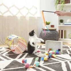 Sheba Meaty Tender Sticks Salmon Flavored Soft Adult Cat Treats & Frisco Plush, Teaser, Ball & Tunnel Variety Pack Cat Toy With Catnip -Frisco Sales Store 298508 PT4. AC SS1800 V1623202064