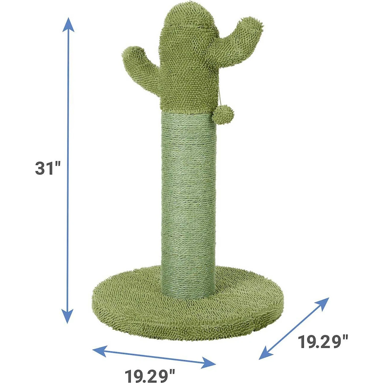 Frisco Cactus Cat Scratching Post & Frisco Taco Plush Cat Toy With Catnip 5 Frisco Cactus Cat Scratching Post & Frisco Taco Plush Cat Toy With Catnip - Image 3