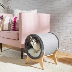 Frisco Modern Round Elevated Cat Bed & Frisco Modern Tunnel Elevated Cat Bed -Frisco Sales Store 303470 PT7. AC SS1800 V1623061662