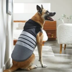 Frisco Gray Striped Dog & Cat Hoodie 15 Frisco Gray Striped Dog & Cat Hoodie -Frisco Sales Store 317305 PT8. AC SS1800 V1646437959