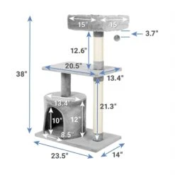 Frisco 61-in Faux Fur Cat Tree & Condo & Frisco 38-in Cat Tree With Condo, Top Perch & Toy 17 Frisco 61-in Faux Fur Cat Tree & Condo & Frisco 38-in Cat Tree With Condo, Top Perch & Toy -Frisco Sales Store 318964 PT6. AC SS1800 V1630359370