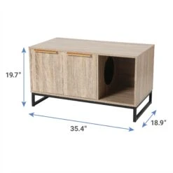 Frisco Walkway Entrance Two Door Bench Cat Litter Box Cover -Frisco Sales Store 322631 PT2. AC SS1800 V1657656807
