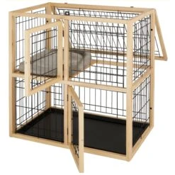Frisco Collapsible Wood & Wire Cat Cage Playpen, 2 Level 10 Frisco Collapsible Wood & Wire Cat Cage Playpen, 2 Level -Frisco Sales Store 323214 PT3. AC SS1800 V1645493866