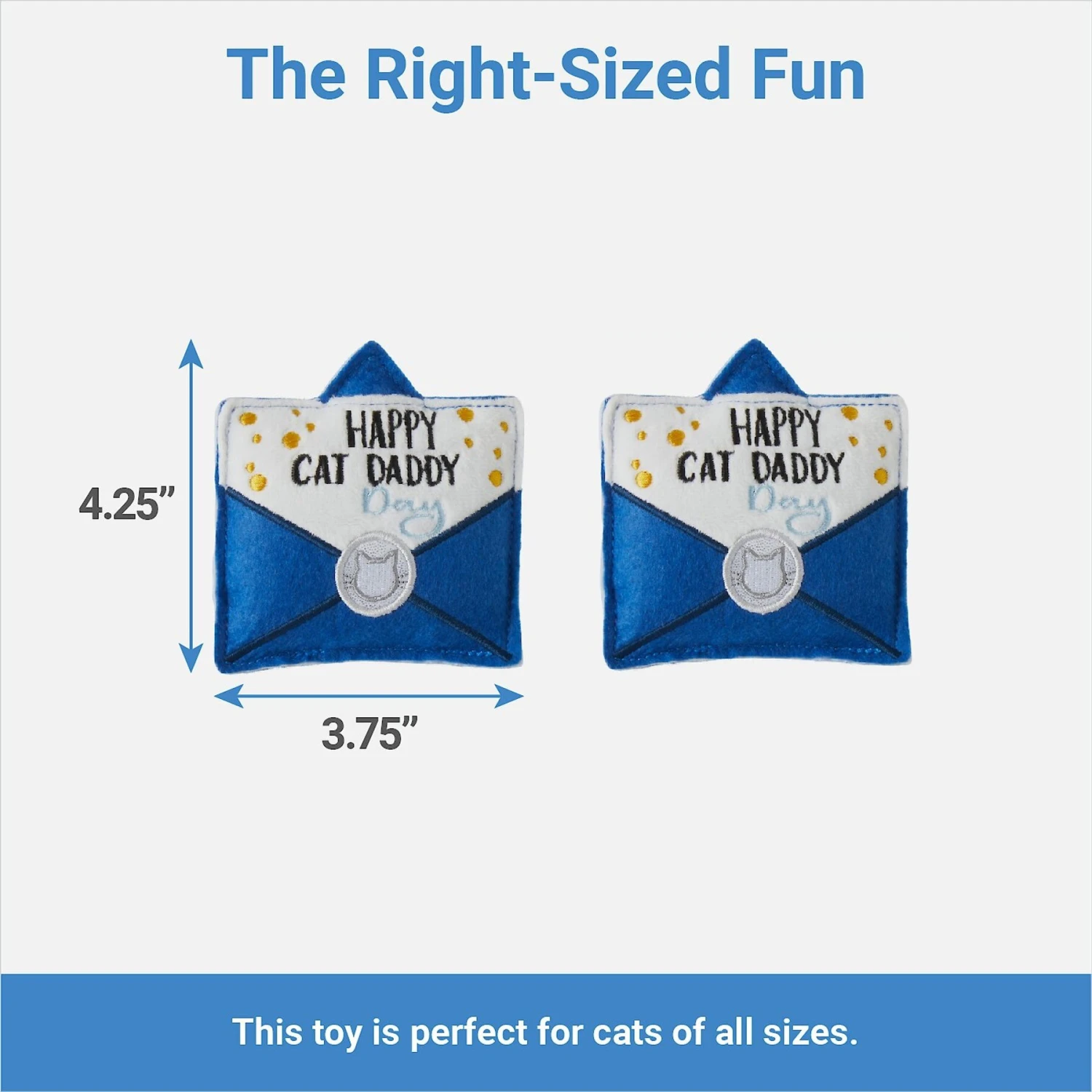 Frisco Father's Day Card Felt Cat Toy With Catnip, 2 Count 4 Frisco Father's Day Card Felt Cat Toy With Catnip, 2 Count - Image 2