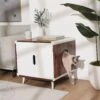 Frisco Mid-Century Modern Side Table Cat Litter Box Cover -Frisco Sales Store 334645 MAIN. AC SS1800 V1657656875
