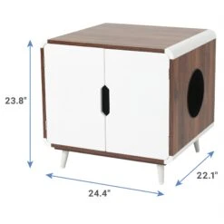 Frisco Mid-Century Modern Side Table Cat Litter Box Cover -Frisco Sales Store 334645 PT2. AC SS1800 V1653488914