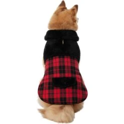 Frisco Mediumweight Plaid Faux Fur Dog & Cat Jacket -Frisco Sales Store 353847 PT2. AC SS1800 V1661273430