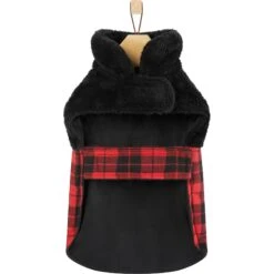 Frisco Mediumweight Plaid Faux Fur Dog & Cat Jacket -Frisco Sales Store 353847 PT5. AC SS1800 V1661259569