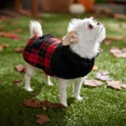 Frisco Mediumweight Plaid Faux Fur Dog & Cat Jacket -Frisco Sales Store 353847 PT7. AC SS1800 V1661274842