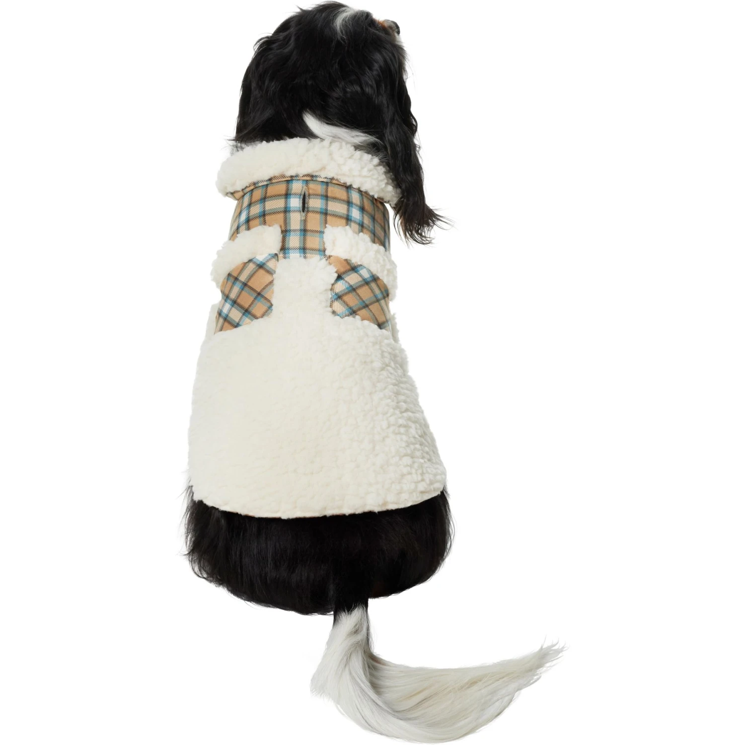 Frisco Lightweight Plaid Pocket Dog & Cat Coat 5 Frisco Lightweight Plaid Pocket Dog & Cat Coat - Image 3