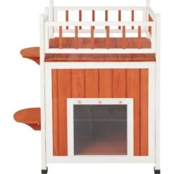 Frisco Outdoor Wooden Cat House With Elevated Balcony Steps -Frisco Sales Store 360998 PT4. AC SS1800 V1658150650