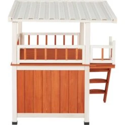 Frisco Outdoor Wooden Cat House With Balcony & Step Ladder -Frisco Sales Store 361012 PT2. AC SS1800 V1657828184