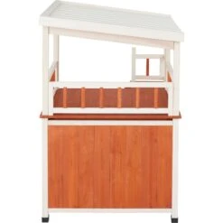 Frisco Outdoor Wooden Cat House With Balcony & Step Ladder -Frisco Sales Store 361012 PT3. AC SS1800 V1657828422